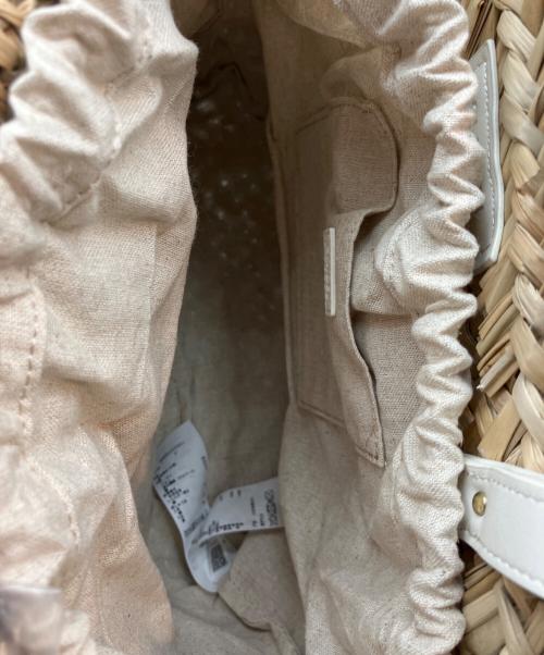 Snidel（スナイデル）Snidel (スナイデル) コットンショルダーブレードトートバッグ ベージュ×ホワイト 未使用品の古着・服飾アイテム