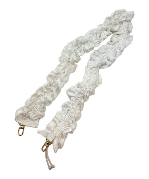 Snidel（スナイデル）Snidel (スナイデル) コットンショルダーブレードトートバッグ ベージュ×ホワイト 未使用品の古着・服飾アイテム