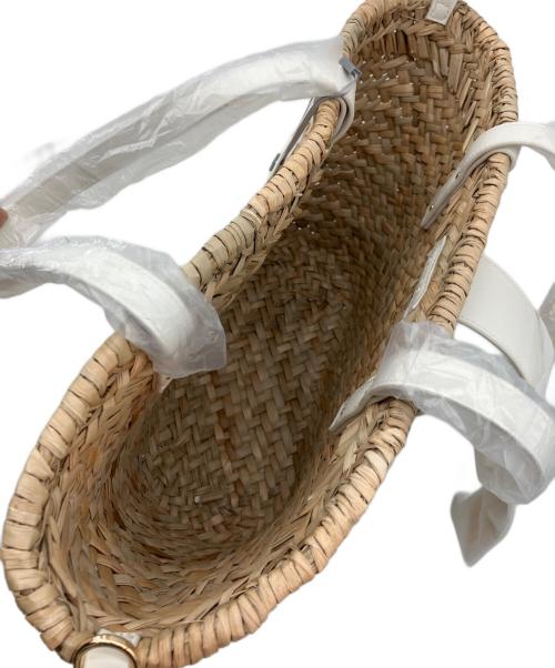 Snidel（スナイデル）Snidel (スナイデル) コットンショルダーブレードトートバッグ ベージュ×ホワイト 未使用品の古着・服飾アイテム