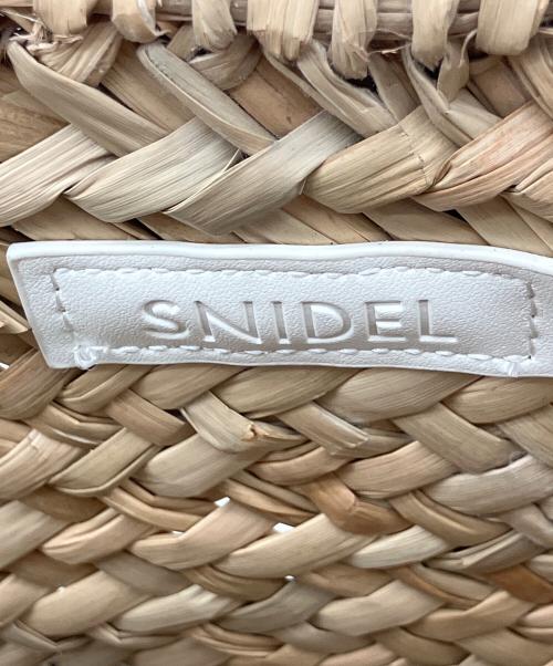 Snidel（スナイデル）Snidel (スナイデル) コットンショルダーブレードトートバッグ ベージュ×ホワイト 未使用品の古着・服飾アイテム