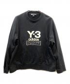 Y-3ワイスリー）の古着「STACKED LOGO CREW SWEATER」｜ブラック