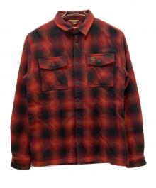 Superdry（スーパードライ）の古着「シャツジャケット　MACHINED GOODS」｜レッド