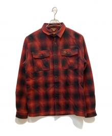 Superdry（スーパードライ）の古着「シャツジャケット　MACHINED GOODS」｜レッド