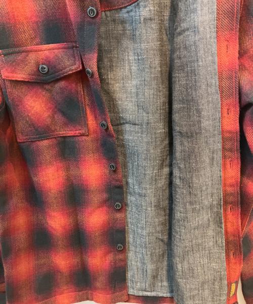 Superdry（スーパードライ）Superdry (スーパードライ) シャツジャケット　MACHINED GOODS レッド サイズ:Sの古着・服飾アイテム