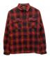 Superdry（スーパードライ）の古着「シャツジャケット　MACHINED GOODS」｜レッド