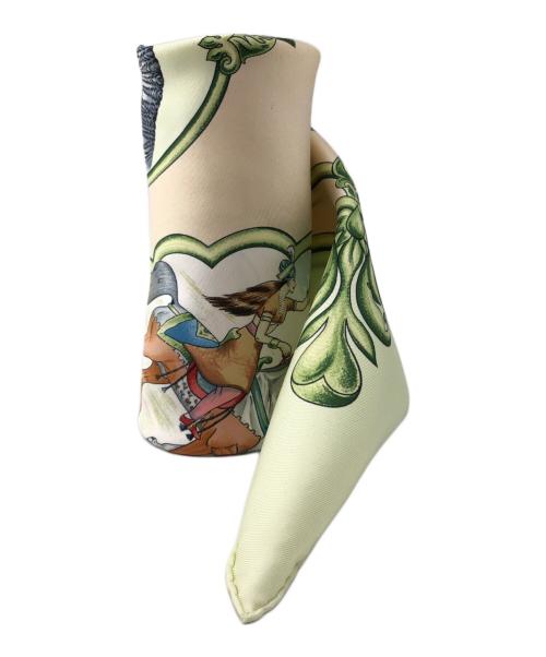 HERMES（エルメス）HERMES (エルメス) シルクスカーフ カレ90 LES CHEVAUX ムガル王朝の馬 アイボリー サイズ:記載なしの古着・服飾アイテム