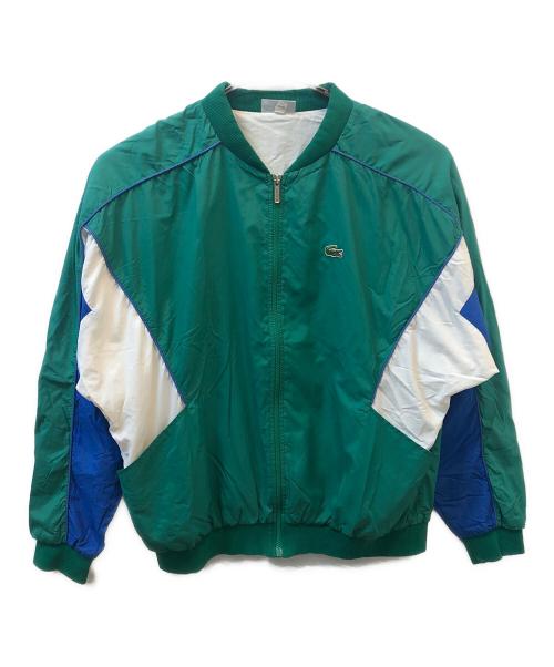 CHEMISE LACOSTE（シュミーズ ラコステ）CHEMISE LACOSTE (シュミーズ ラコステ) ナイロンジャケット　	70's グリーン×ブルー サイズ:記載なしの古着・服飾アイテム