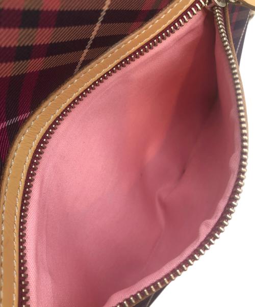BURBERRY BLUE LABEL（バーバリー ブルー レーベル）BURBERRY BLUE LABEL (バーバリー ブルー レーベル) ショルダーバッグ　ZAE06-100-36 パープル×ピンクの古着・服飾アイテム