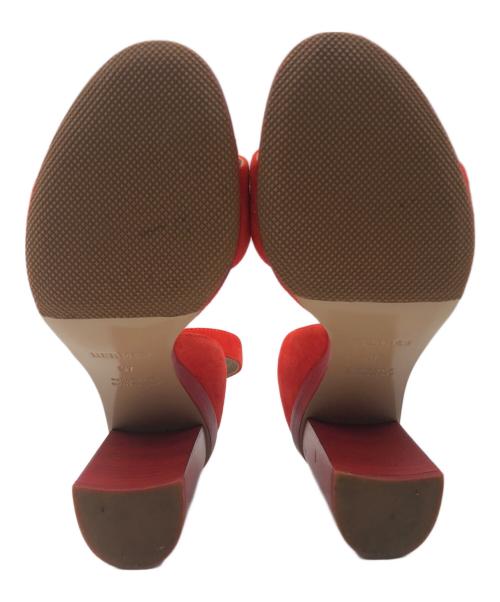 HERMES（エルメス）HERMES (エルメス) ヒールサンダル オレンジ サイズ:37の古着・服飾アイテム