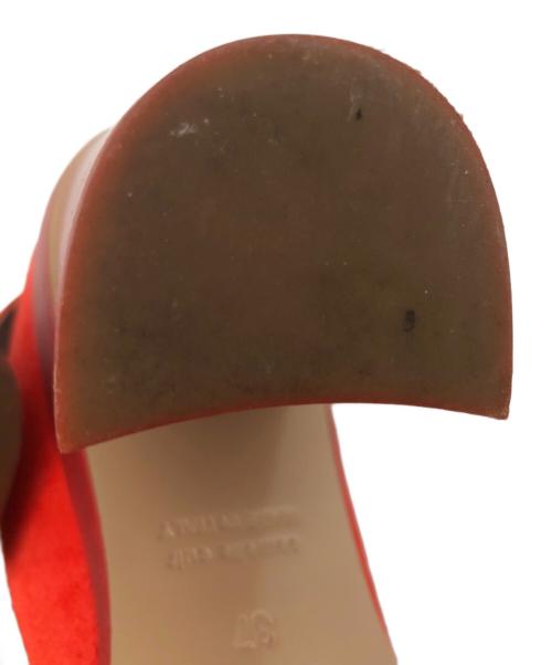 HERMES（エルメス）HERMES (エルメス) ヒールサンダル オレンジ サイズ:37の古着・服飾アイテム