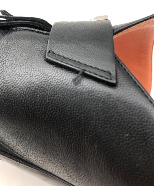 HERMES（エルメス）HERMES (エルメス) フリンジミュール ブラック サイズ:37 1/2の古着・服飾アイテム