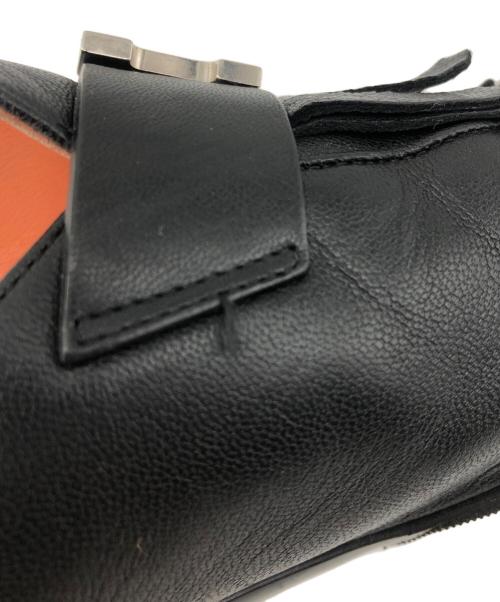 HERMES（エルメス）HERMES (エルメス) フリンジミュール ブラック サイズ:37 1/2の古着・服飾アイテム