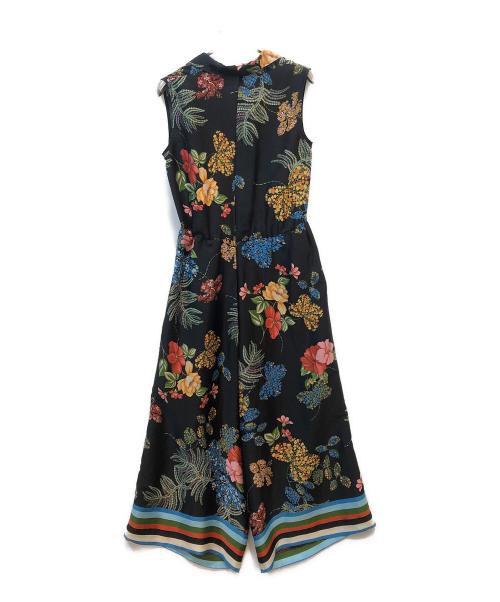 GRACE CONTINENTAL（グレースコンチネンタル）GRACE CONTINENTAL (（グレースコンチネンタル) オールインワン　花柄 ブラック サイズ:36の古着・服飾アイテム