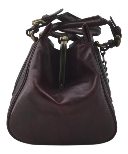 ANNA SUI（アナスイ）ANNA SUI (アナスイ) レザーハンドバッグ ボルドーの古着・服飾アイテム