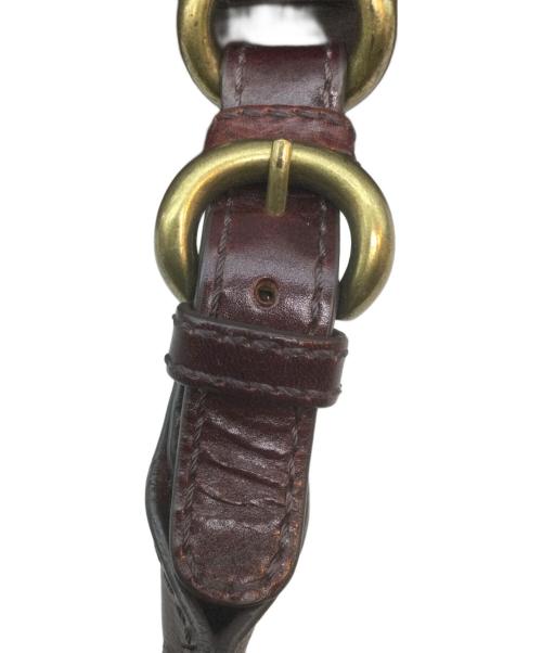 ANNA SUI（アナスイ）ANNA SUI (アナスイ) レザーハンドバッグ ボルドーの古着・服飾アイテム