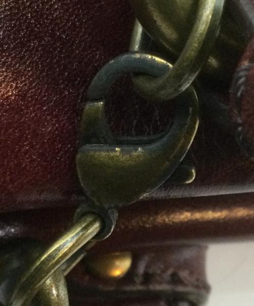 ANNA SUI（アナスイ）ANNA SUI (アナスイ) レザーハンドバッグ ボルドーの古着・服飾アイテム