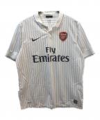 NIKEナイキ）の古着「ゲームシャツ ストライプ アーセナル 09/10」｜ホワイト