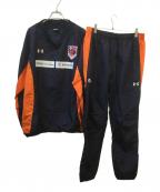UNDER ARMOURアンダーアーマー）の古着「セットアップトレーニングシャツ」｜ネイビー×オレンジ