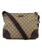 GUCCIグッチ）の古着「ショルダーバッグ　GG」｜ブラウン