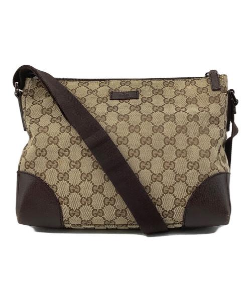 GUCCI（グッチ）GUCCI (グッチ) ショルダーバッグ　GG ブラウンの古着・服飾アイテム