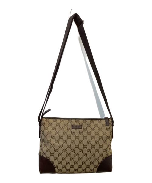 GUCCI（グッチ）GUCCI (グッチ) ショルダーバッグ　GG ブラウンの古着・服飾アイテム