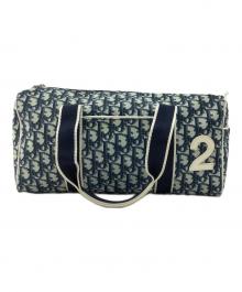 Christian Dior（クリスチャン ディオール）の古着「ボストンバッグ　トロッターＮo2」｜ネイビー×ホワイト