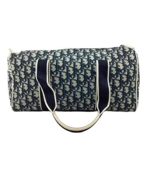 Christian Dior（クリスチャン ディオール）Christian Dior (クリスチャン ディオール) ボストンバッグ　トロッターＮo2 ネイビー×ホワイトの古着・服飾アイテム