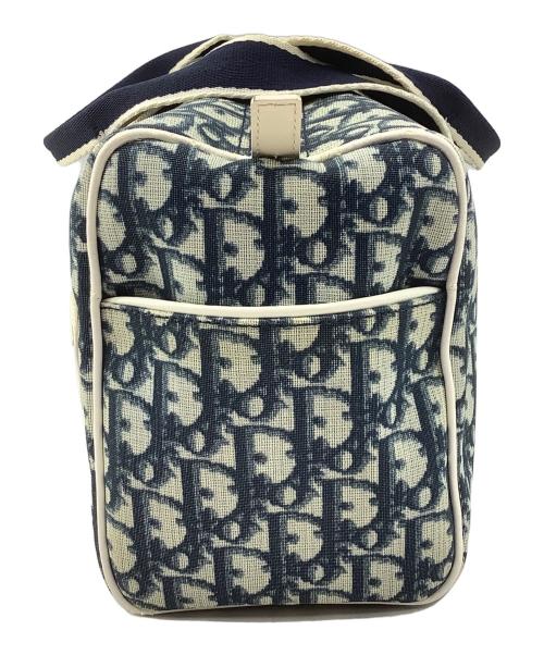 Christian Dior（クリスチャン ディオール）Christian Dior (クリスチャン ディオール) ボストンバッグ　トロッターＮo2 ネイビー×ホワイトの古着・服飾アイテム