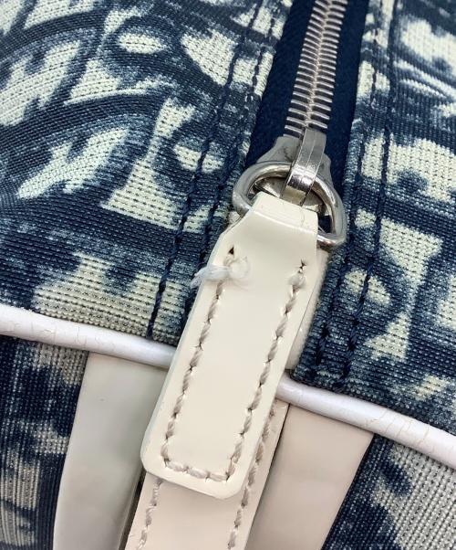 Christian Dior（クリスチャン ディオール）Christian Dior (クリスチャン ディオール) ボストンバッグ　トロッターＮo2 ネイビー×ホワイトの古着・服飾アイテム