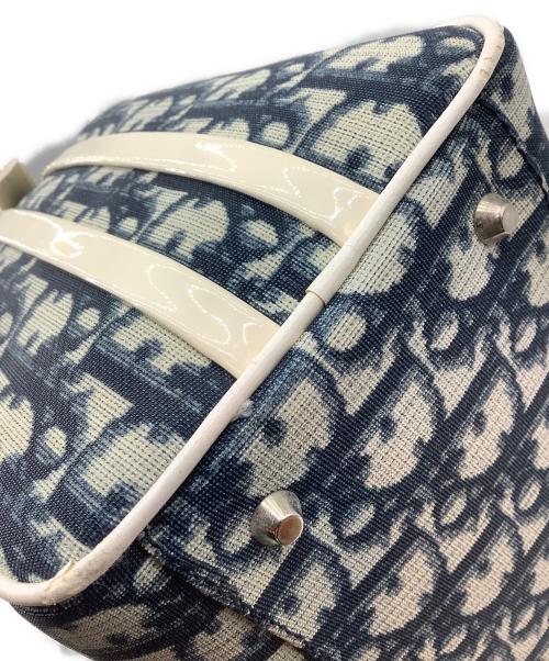 Christian Dior（クリスチャン ディオール）Christian Dior (クリスチャン ディオール) ボストンバッグ　トロッターＮo2 ネイビー×ホワイトの古着・服飾アイテム