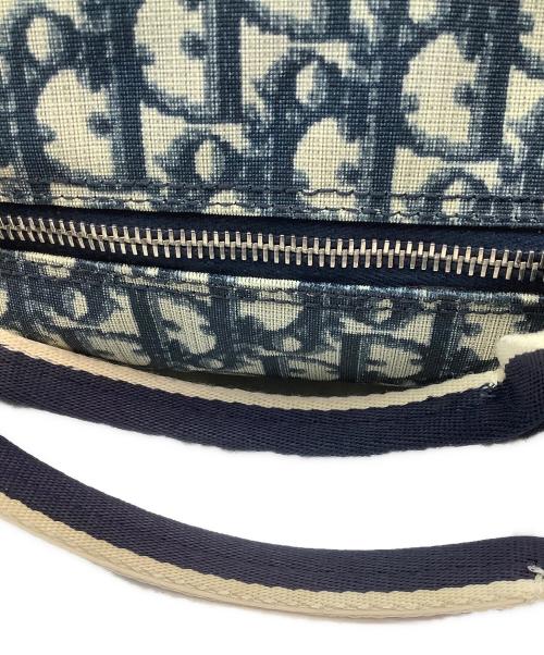 Christian Dior（クリスチャン ディオール）Christian Dior (クリスチャン ディオール) ボストンバッグ　トロッターＮo2 ネイビー×ホワイトの古着・服飾アイテム