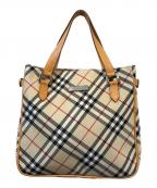 BURBERRY BLACK LABELバーバリーブラックレーベル）の古着「ハンドバッグ　ノバチェック」｜ベージュ