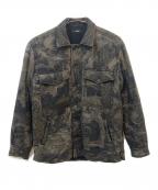 DIESELディーゼル）の古着「中綿ジャケット　カモフラージュ」｜グリーン×ブラック