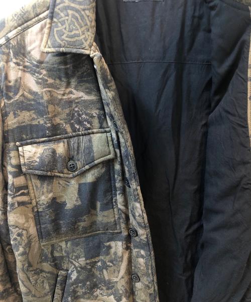 DIESEL（ディーゼル）DIESEL (ディーゼル) 中綿ジャケット　カモフラージュ グリーン×ブラック サイズ:Sの古着・服飾アイテム