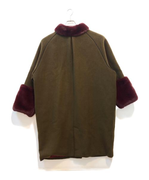 PAMEO POSE（パメオポーズ）PAMEO POSE (パメオポーズ) ウールコート オリーブ サイズ:Fの古着・服飾アイテム