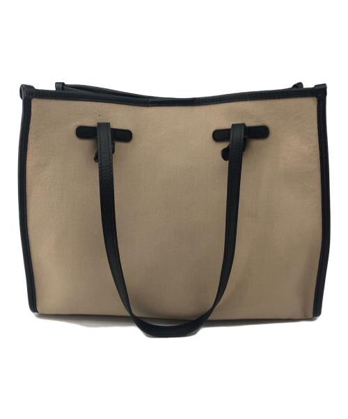 GIANNI CHIARINI（ジャンニ キアリーニ）GIANNI CHIARINI (ジャンニ キアリーニ) トートバッグ ベージュ×ブラックの古着・服飾アイテム