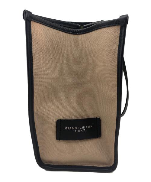 GIANNI CHIARINI（ジャンニ キアリーニ）GIANNI CHIARINI (ジャンニ キアリーニ) トートバッグ ベージュ×ブラックの古着・服飾アイテム