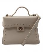 DIANAダイアナ）の古着「スタッズショルダーバッグ」｜ホワイト