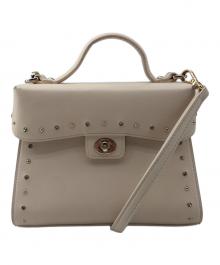 DIANA（ダイアナ）の古着「スタッズショルダーバッグ」｜ホワイト