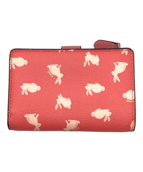 COACH（コーチ）COACH (コーチ) 2つ折り財布 ピンク×ベージュの古着・服飾アイテム