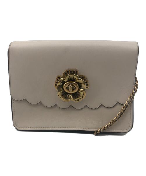 COACH（コーチ）COACH (コーチ) チェーンショルダーバッグ ベージュの古着・服飾アイテム