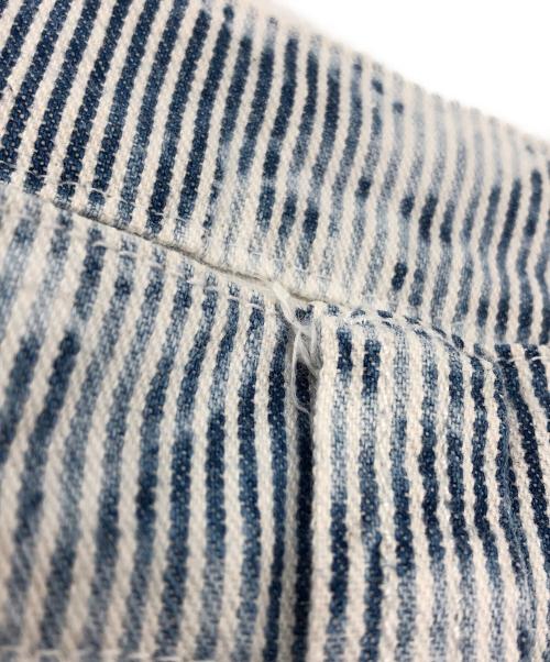 stussy（ステューシー）stussy (ステューシー) ダブルニーペインターパンツ　ヒッコリー ネイビー×ホワイト サイズ:36の古着・服飾アイテム