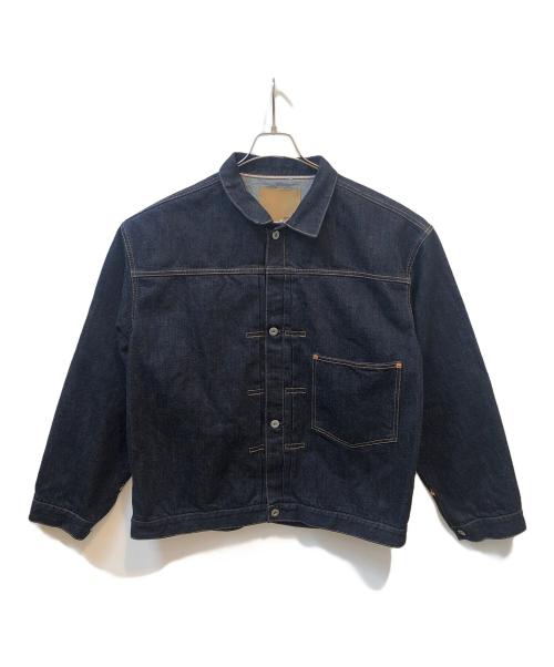HOUSTON（ヒューストン）HOUSTON (ヒューストン) セルビッジデニムトラッカージャケット ネイビー サイズ:46の古着・服飾アイテム