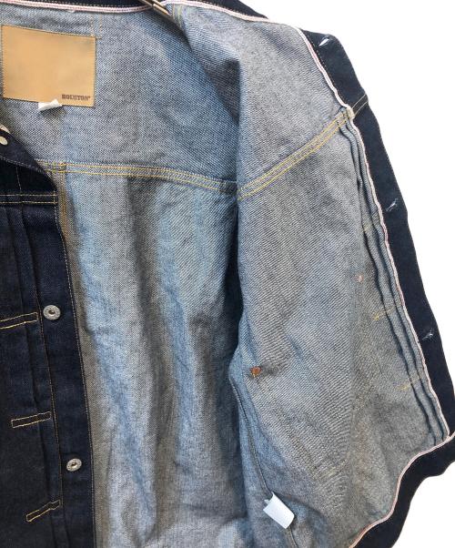 HOUSTON（ヒューストン）HOUSTON (ヒューストン) セルビッジデニムトラッカージャケット ネイビー サイズ:46の古着・服飾アイテム