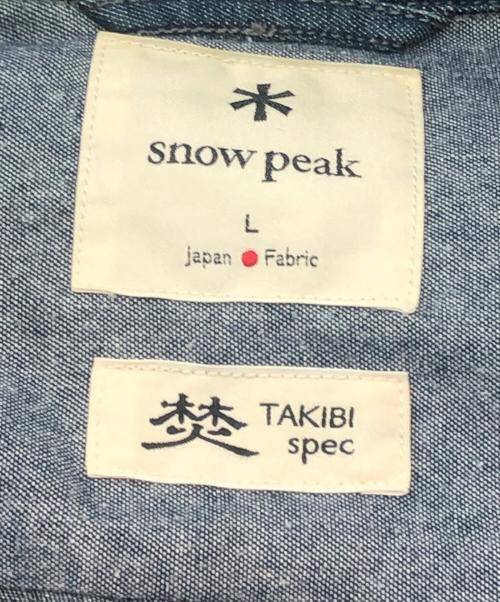 Snow peak（スノーピーク）snow peak (スノーピーク) デニムシャツ　SH-21AU401 インディゴ サイズ:Ｌの古着・服飾アイテム