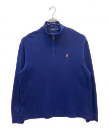 POLO RALPH LAUREN（ポロ・ラルフローレン）の古着「ハーフジップスウェット」｜ブルー