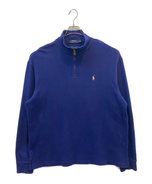 POLO RALPH LAUREN（ポロ・ラルフローレン）POLO RALPH LAUREN (ポロ・ラルフローレン) ハーフジップスウェット ブルー サイズ:XLの古着・服飾アイテム