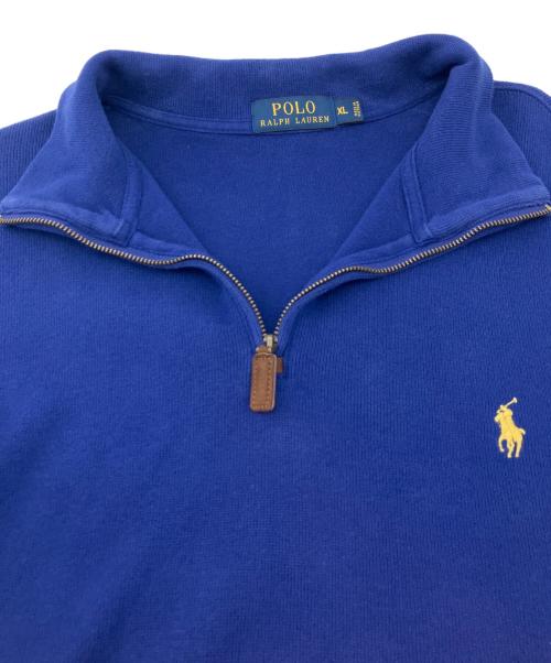 POLO RALPH LAUREN（ポロ・ラルフローレン）POLO RALPH LAUREN (ポロ・ラルフローレン) ハーフジップスウェット ブルー サイズ:XLの古着・服飾アイテム