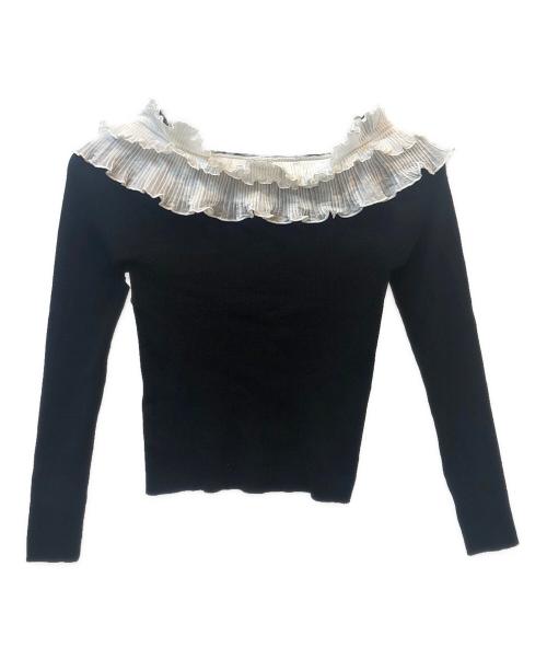 Snidel（スナイデル）Snidel (スナイデル) 薄手ニット ブラック サイズ:Fの古着・服飾アイテム