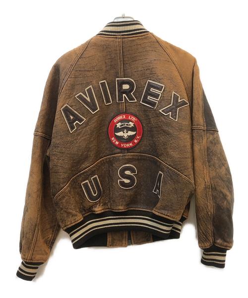 AVIREX（アヴィレックス）AVIREX (アヴィレックス) ブルゾン ブラウン サイズ:Ｓの古着・服飾アイテム